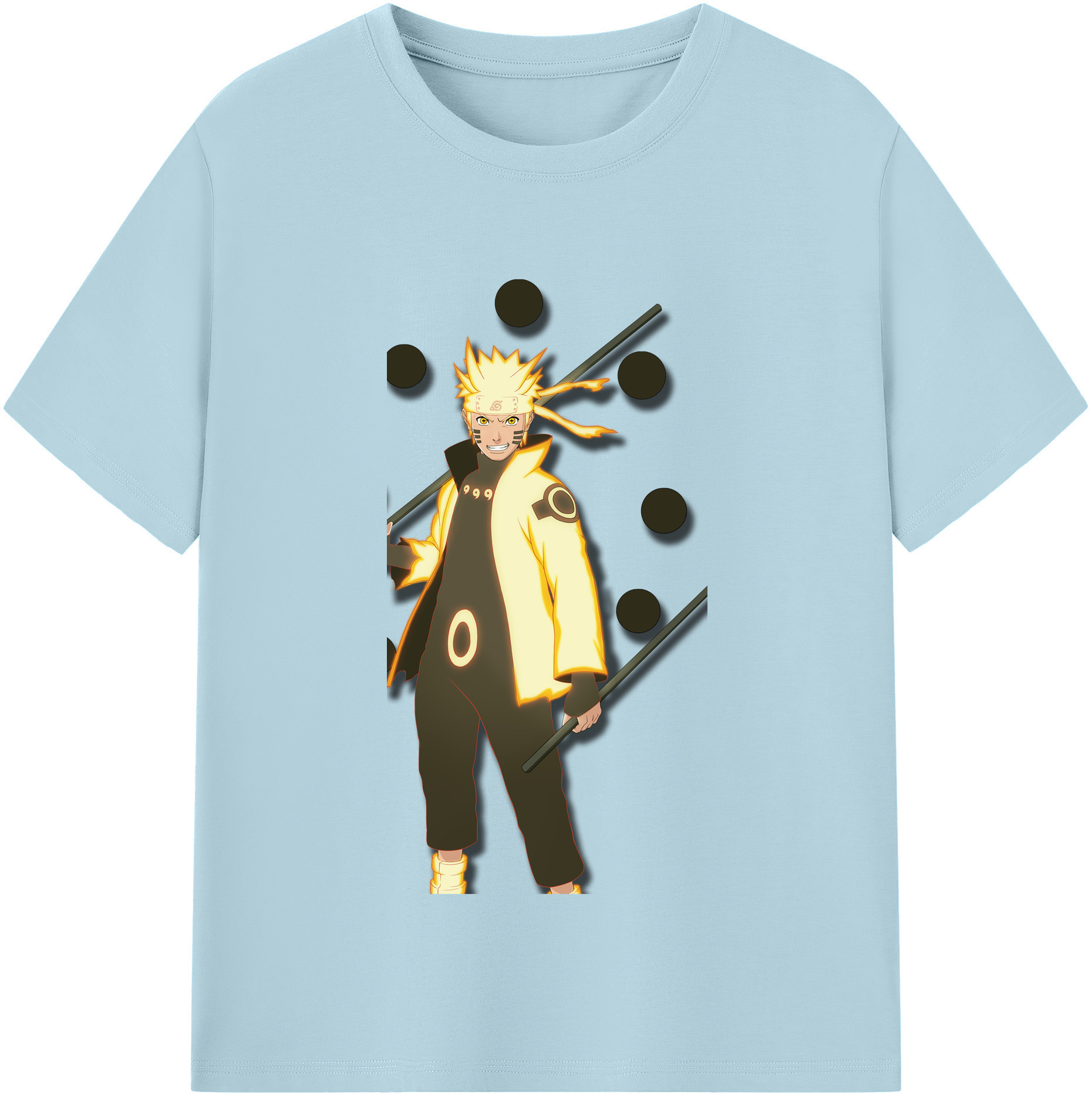 （画像用） NARUTO -ナルト- うずまき ナルト Uzumaki Naruto 綿100％半袖Tシャツ（フロントプリント）